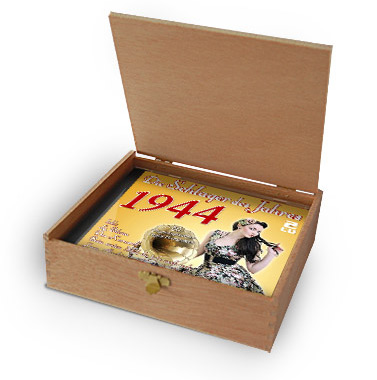 CD 1944 Schlager in Holzkiste mit Banderole und Siegel