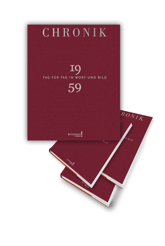 Chronik 1959 Jahrgangsband, Holzkiste und Gravur möglich!