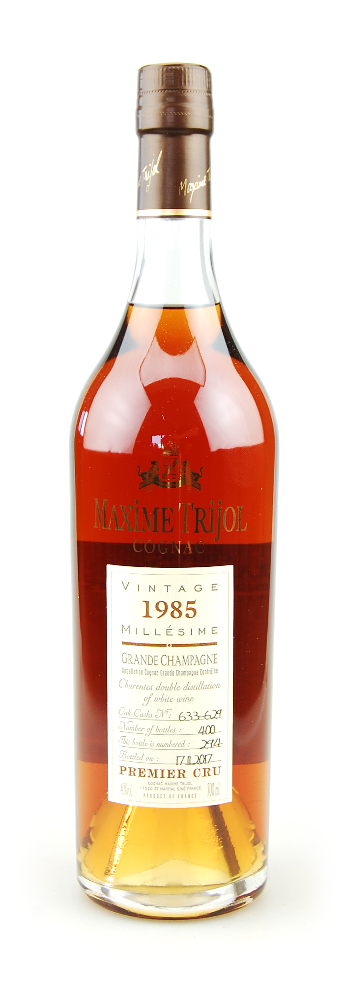 Cognac 1985 Maxime Trijol Grande Chanpagne