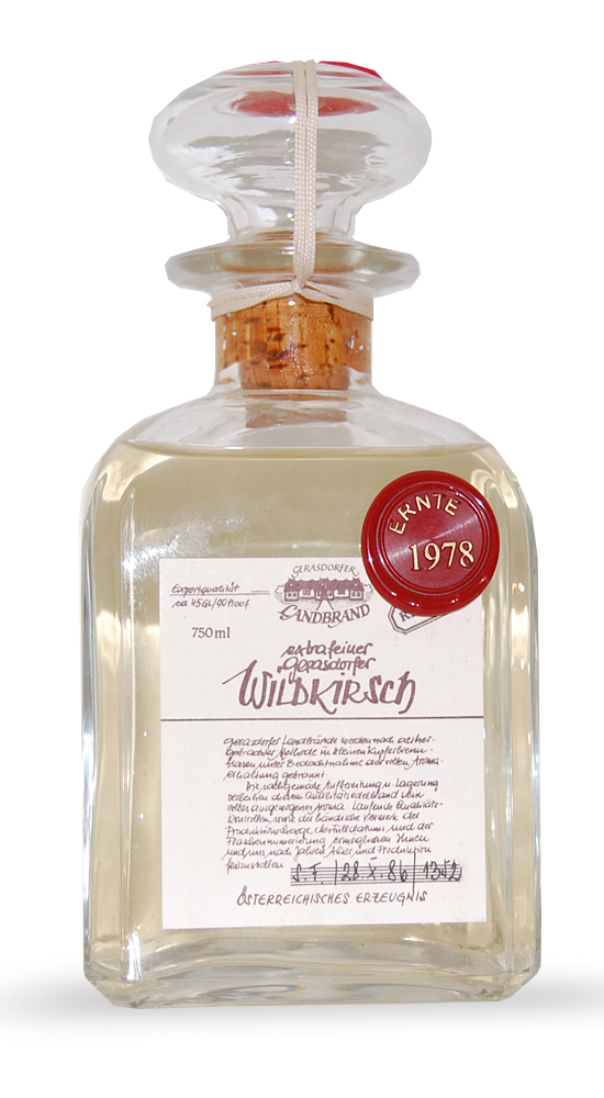 Obstbrand 1978 Gerasdorfer Wildkirsch extrafein