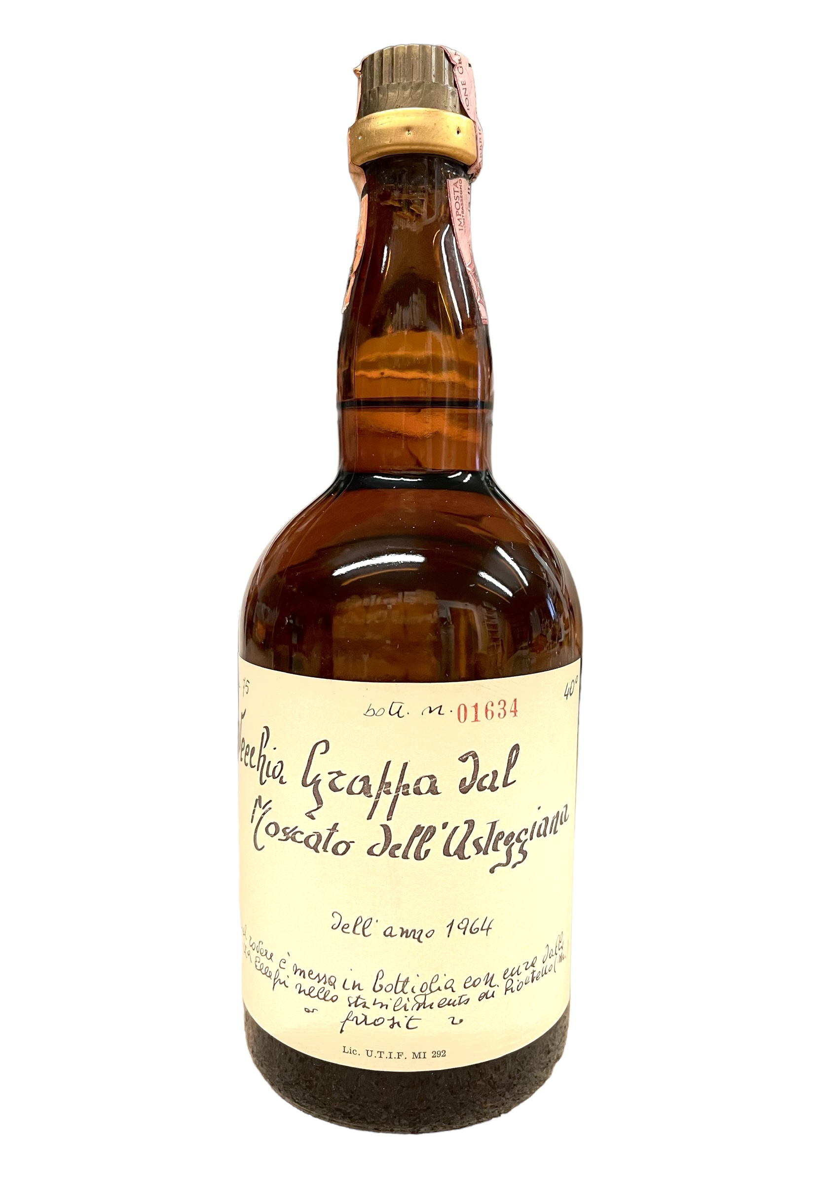 Grappa 1964 Vecchia dal Moscato della Asteggiana Ellepi