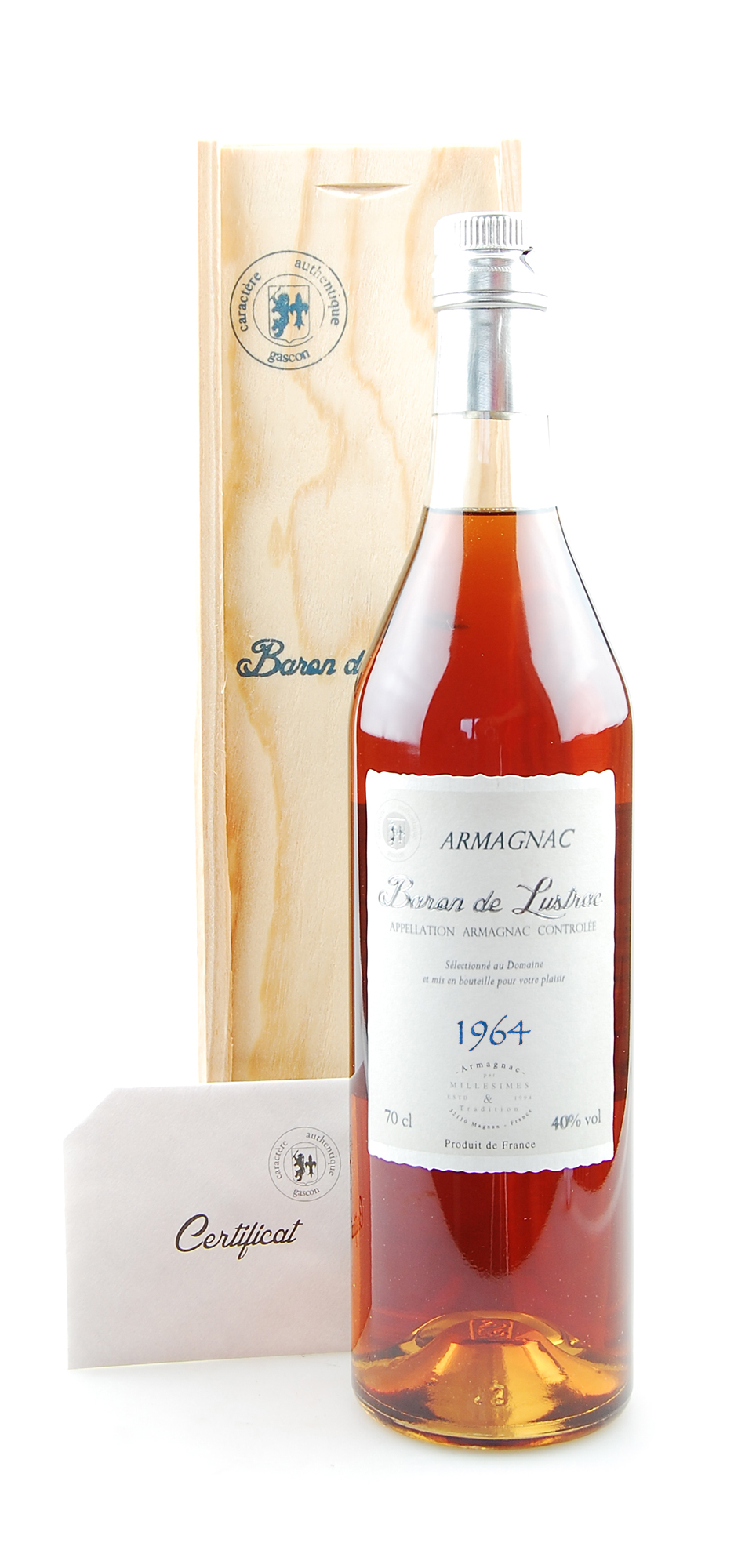 Armagnac 1964 Armagnac Baron de Lustrac - 0,7l