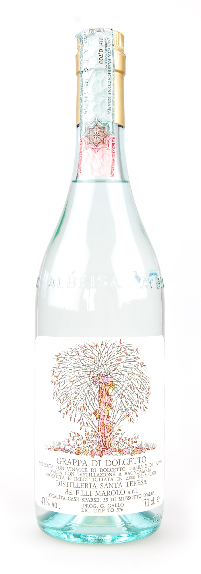 Grappa 1991 di Dolcetto Fratelli Marolo Santa Teresa