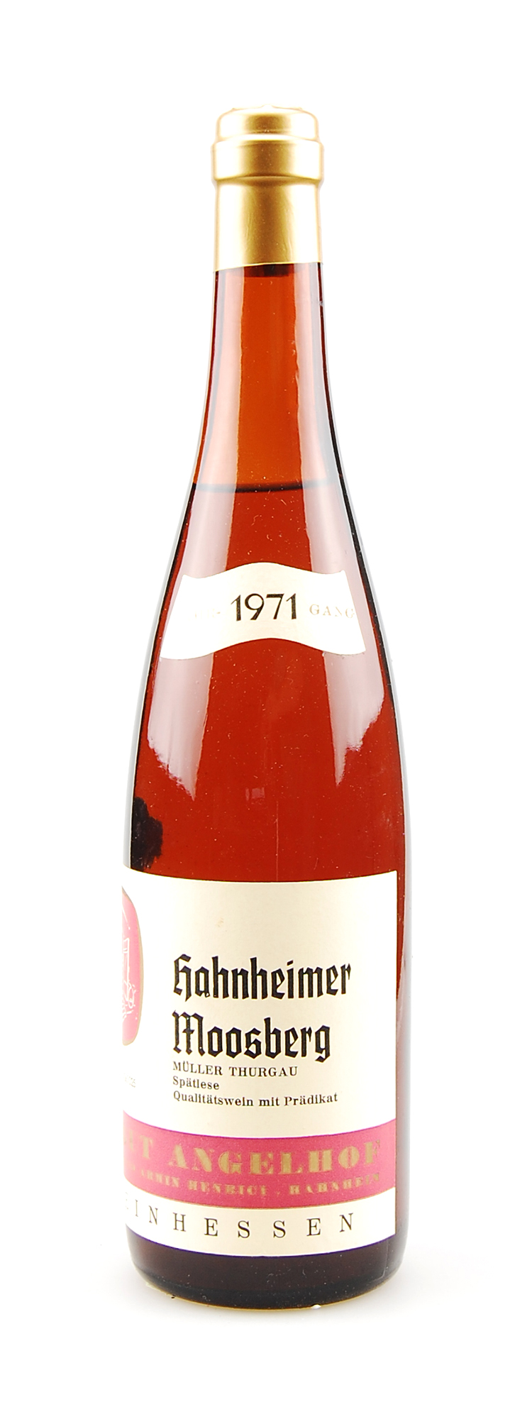 Wein 1971 Hahnheimer Moosberg Spätlese