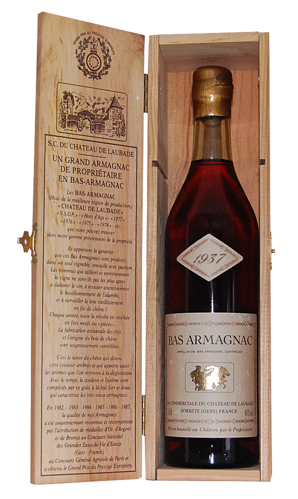 Armagnac 1937 Bas-Armagnac Chateau de Laubade
