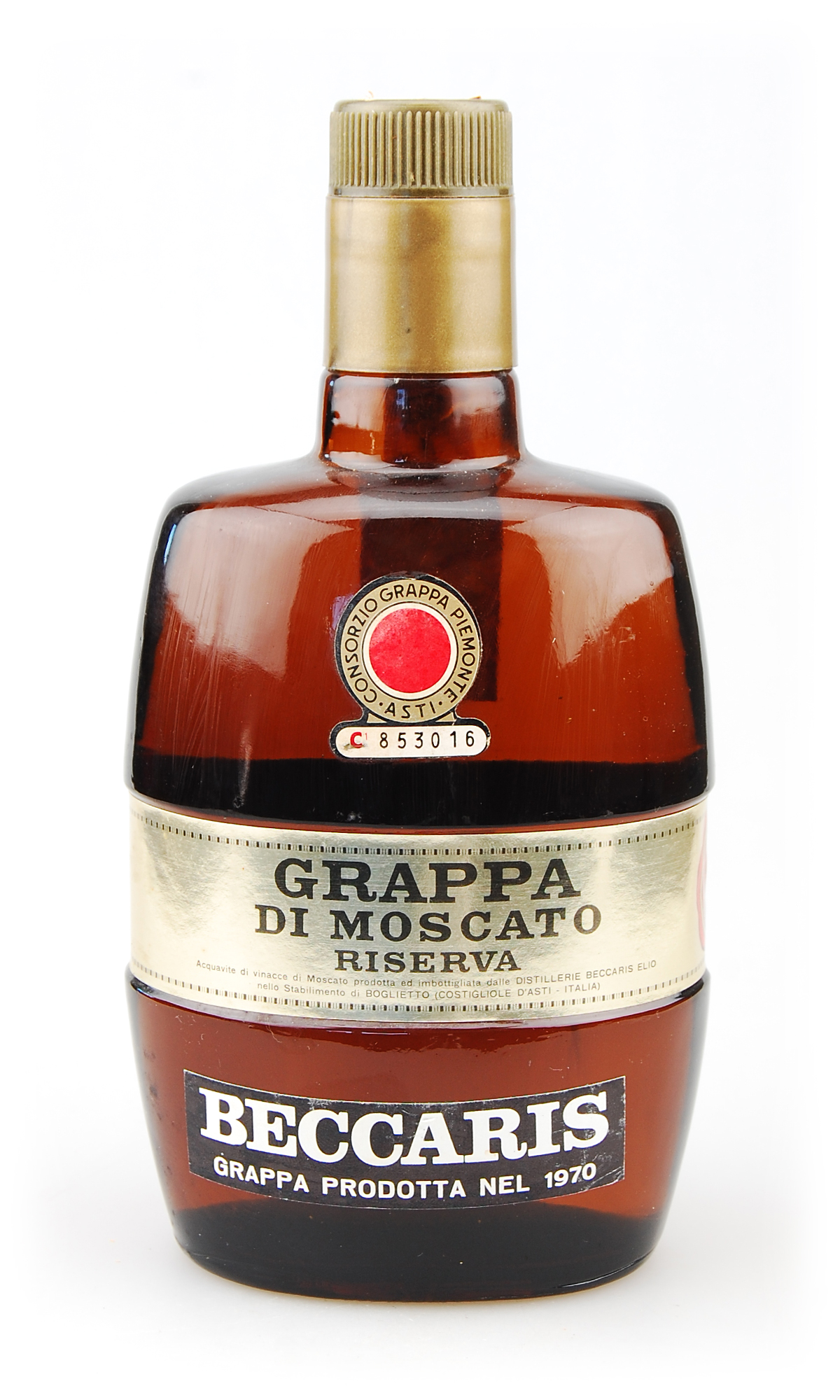 Grappa 1970 di Moscato Riserva Elio Beccaris