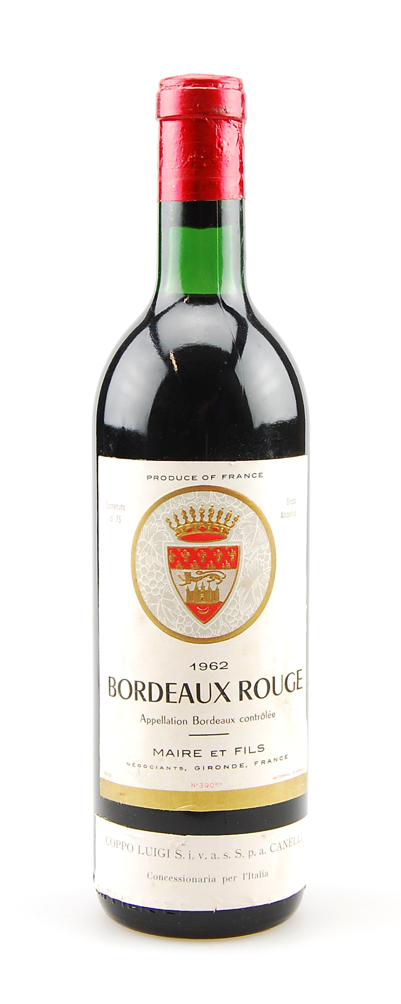 Wein 1962 Bordeaux Rouge Maire et Fils