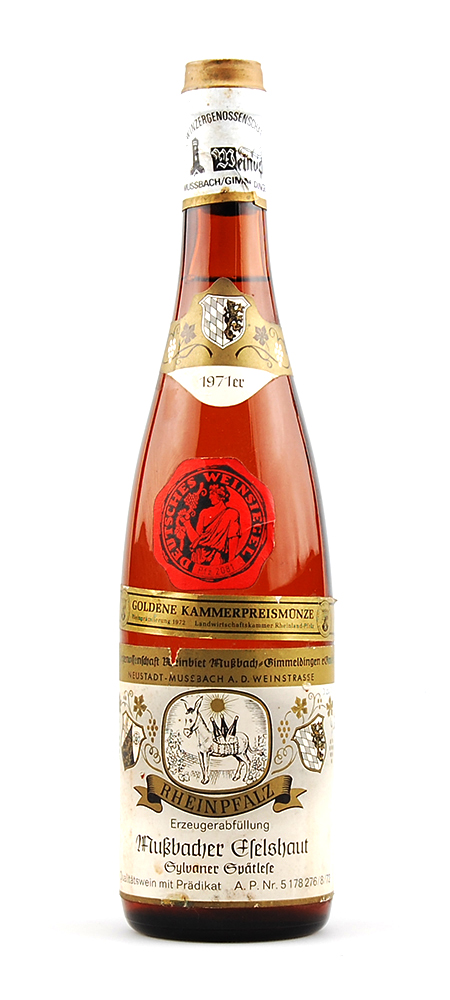 Wein 1971 Mußbacher Eselshaut Silvaner Spätlese