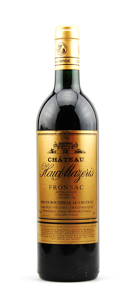 Wein 1986 Chateau Haut-Mazeris Appelation Fronsac