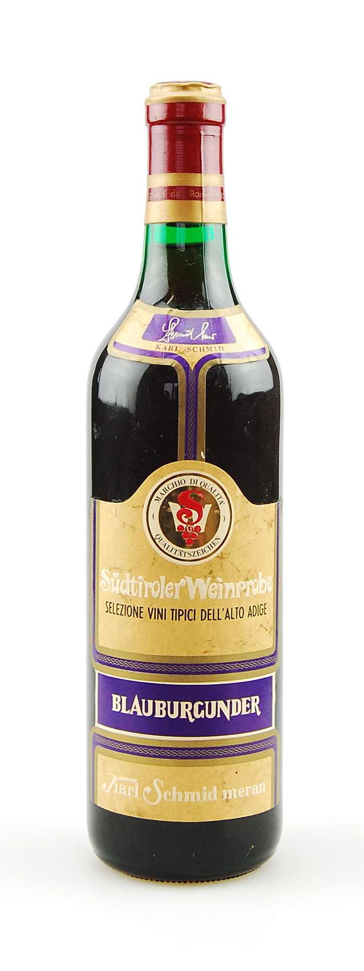 Wein 1972 Südtiroler Pino Nero Blauburgunder Weinprobe