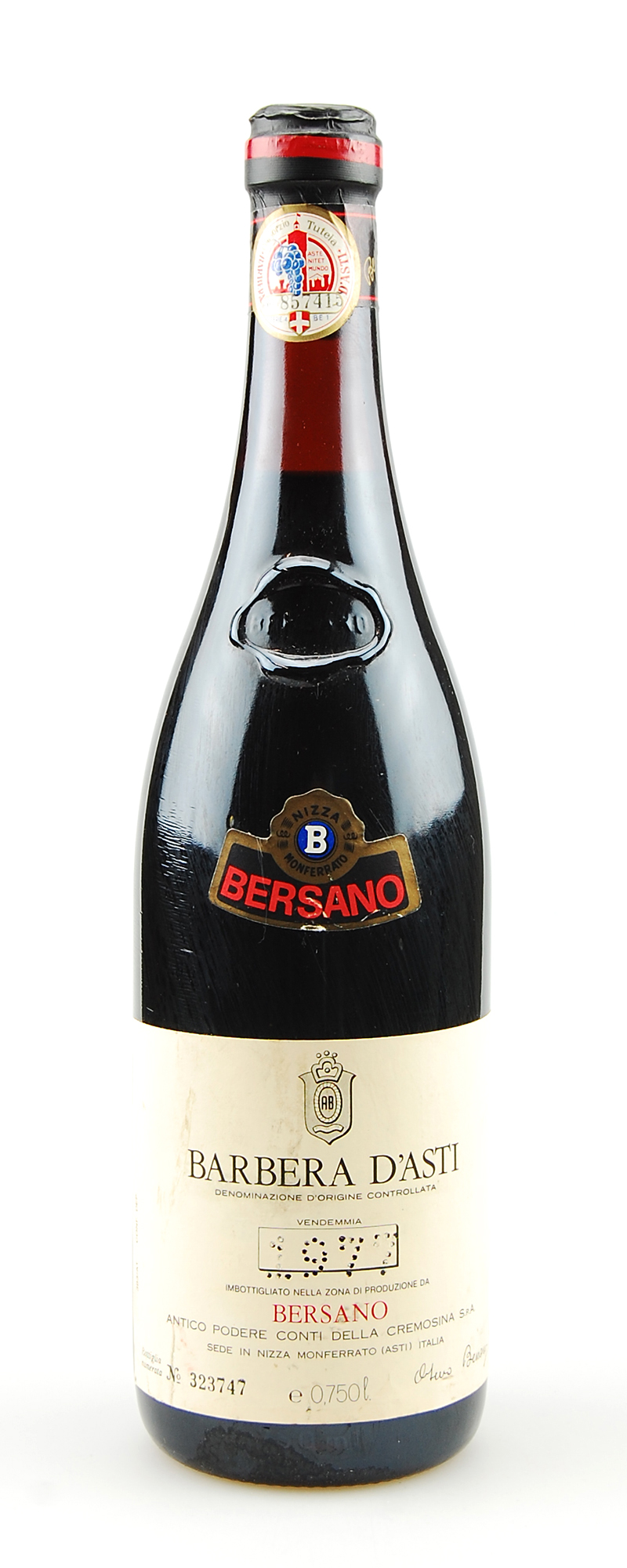 Wein 1977 Barbera d´Asti Bersano Conti della Cremosina
