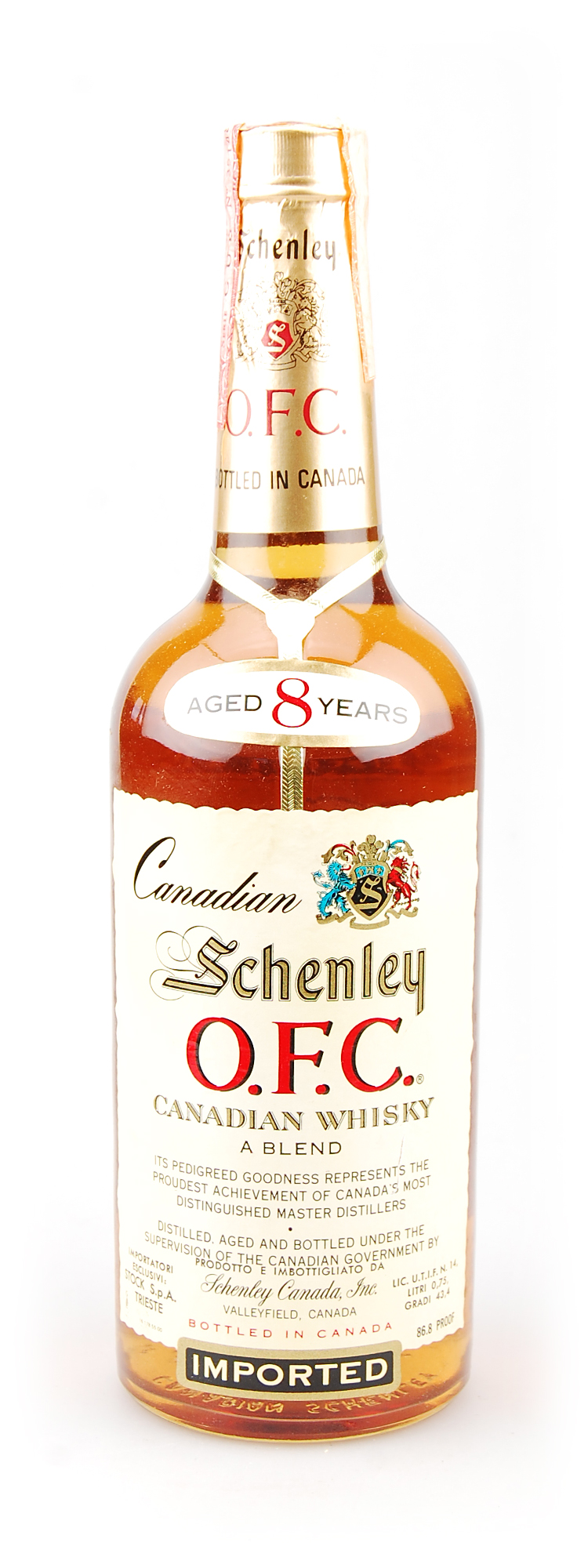 Whisky 1972 Schenley OFC 8 Years Blended Scotch