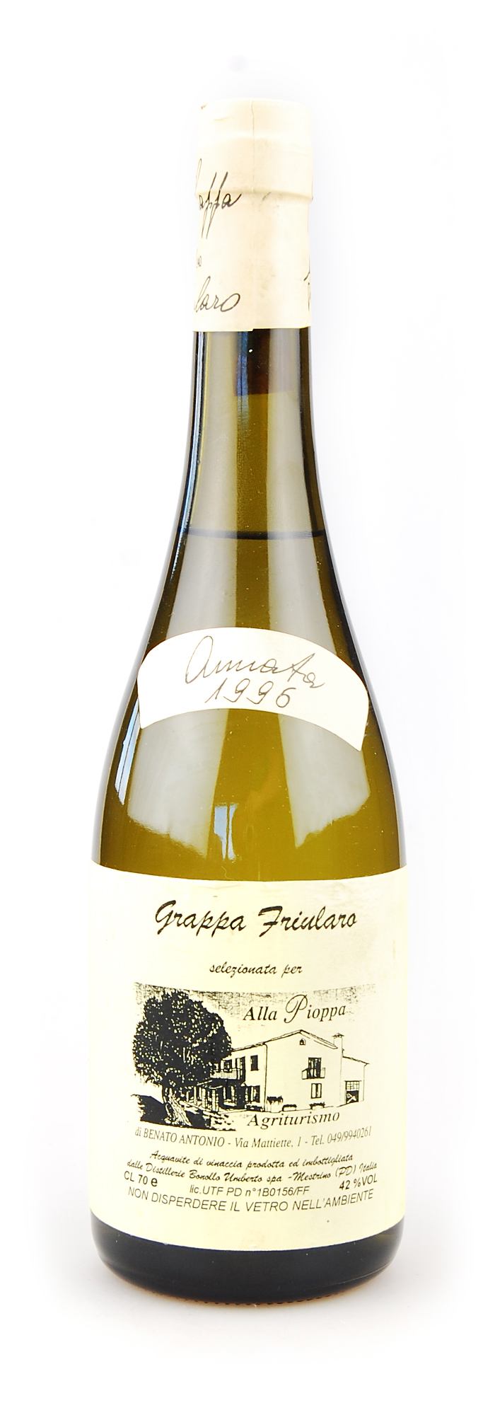 Grappa 1996 di Friulano Umberto Bonollo