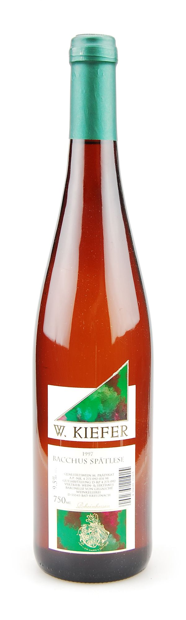 Wein 1997 Bacchus Spätlese Weingut Kiefer