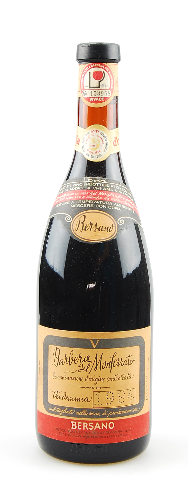 Wein 1984 Barbera del Monferrato Bersano