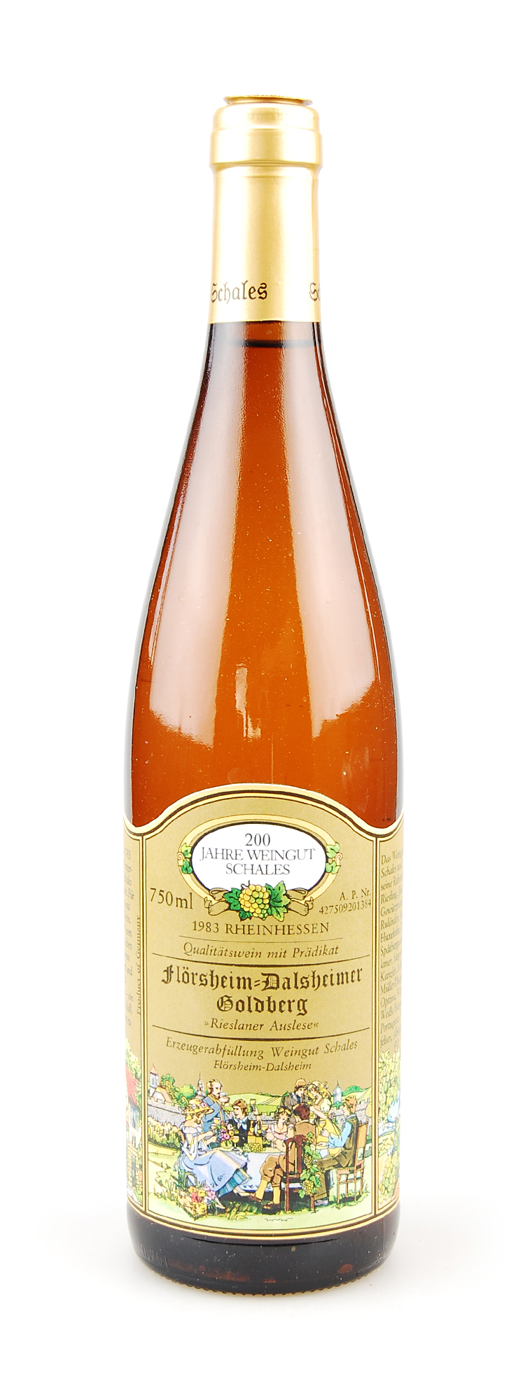 Wein 1983 Flörsheim-Dalsheimer Goldberg Rieslaner Auslese - Top!