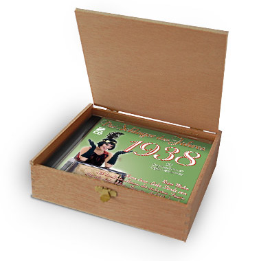 CD 1938 Schlager in Holzkiste mit Banderole und Siegel