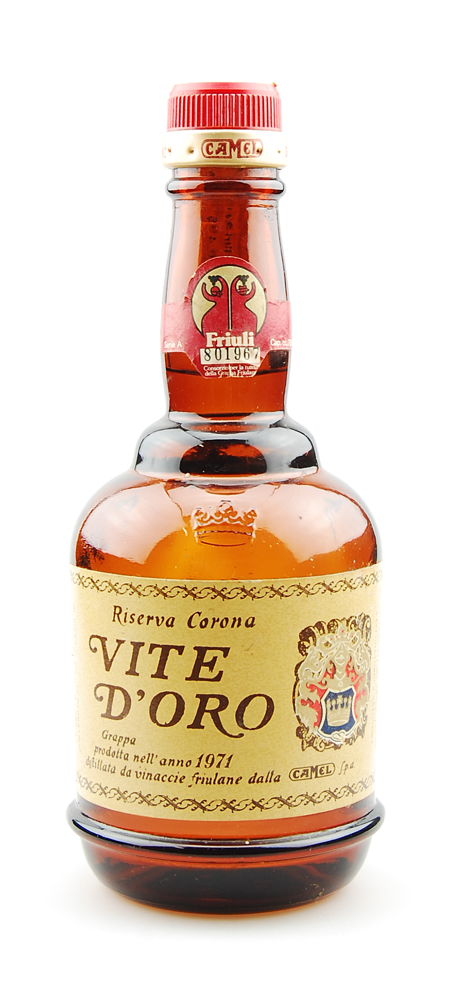 Grappa 1971 Riserva Corona Vite d'Oro Camel