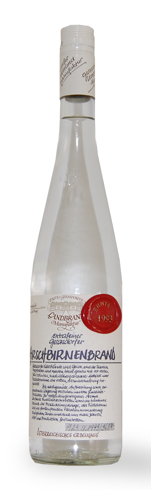 Obstbrand 1993 Gerasdorfer Hirschbirnenbrand extrafein