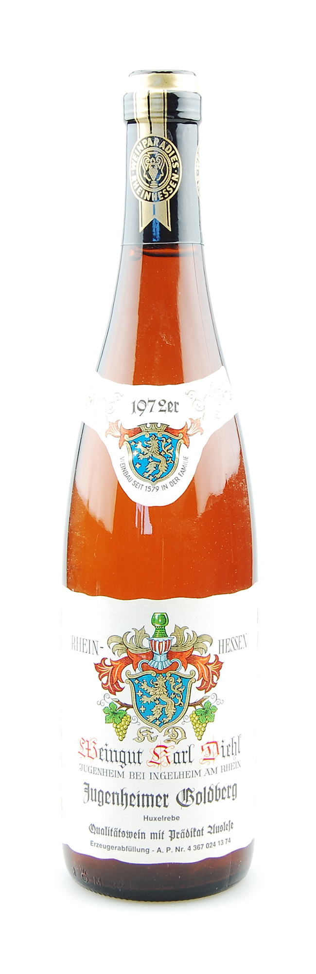 Wein 1972 Jugenheimer Goldberg Huxelrebe Auslese