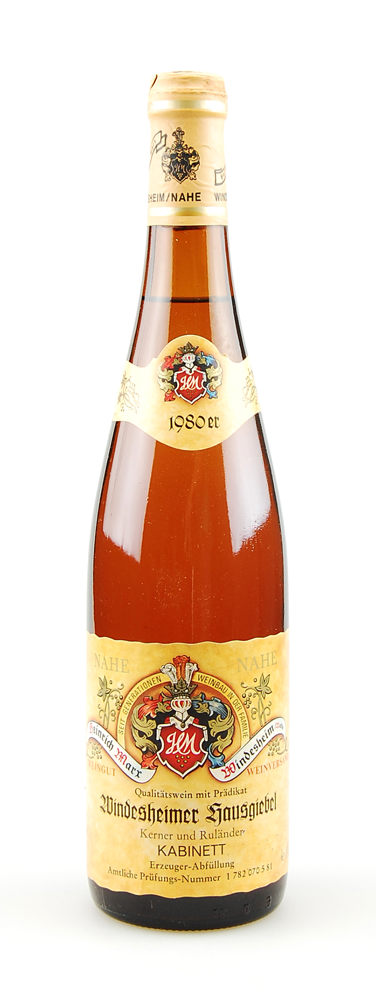 Wein 1980 Windesheimer Hausgiebel Kerner und Ruländer