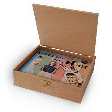 CD der 50er Jahre Schlager in Holzkiste mit Banderole