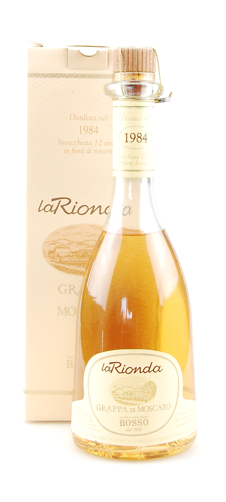 Grappa 1984 di Moscato Riserva Numerata Bosso La Rionda