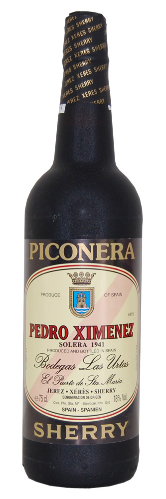 Sherry 1941 Bodegas Las Urtas Pedro Ximenez