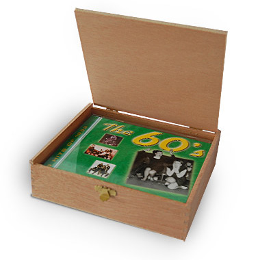 CD 1969 Musik Hits in Holzkiste mit edler Banderole