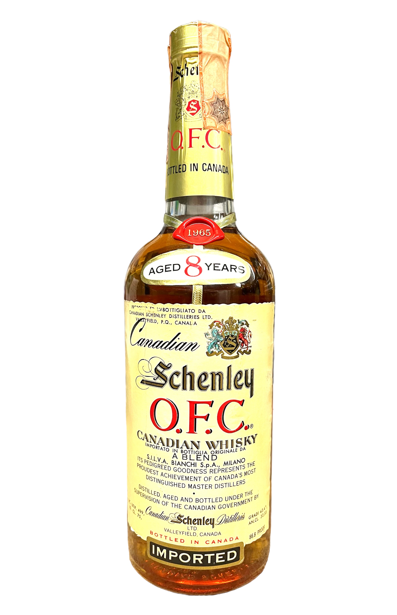 Whisky 1965 Schenley OFC 8 Years Blended Scotch