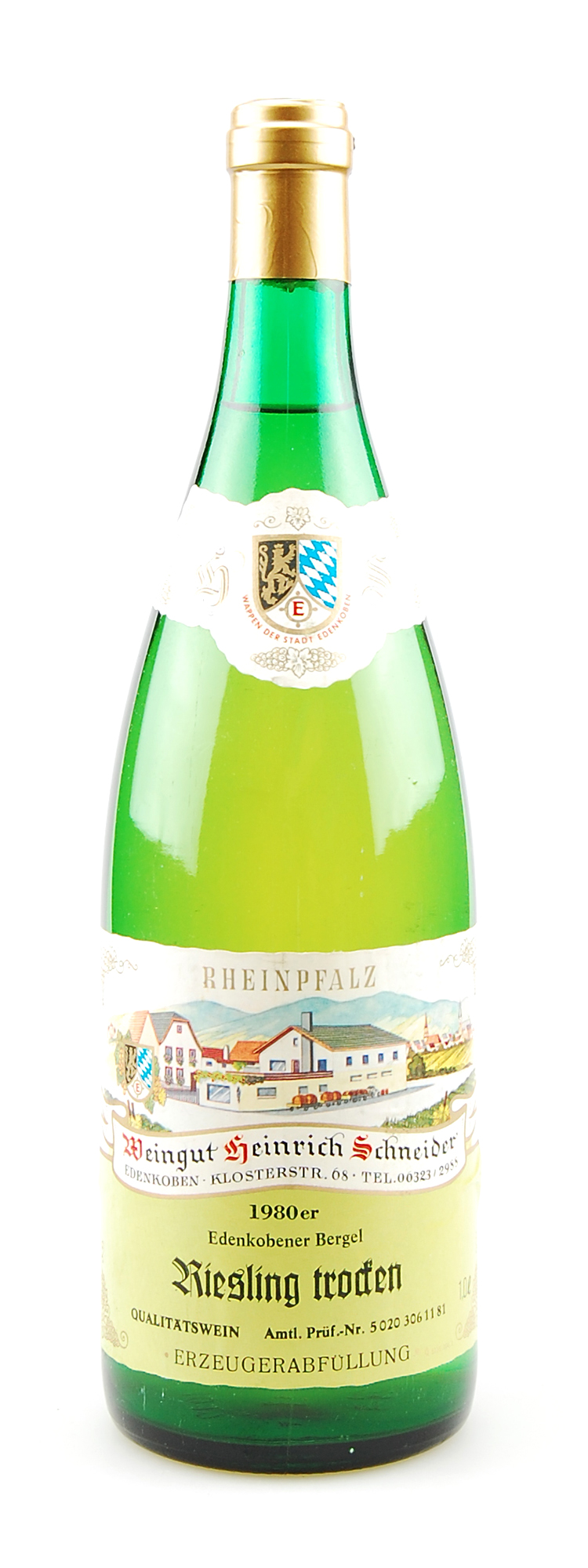 Wein 1980 Edenkobener Bergel Riesling trocken