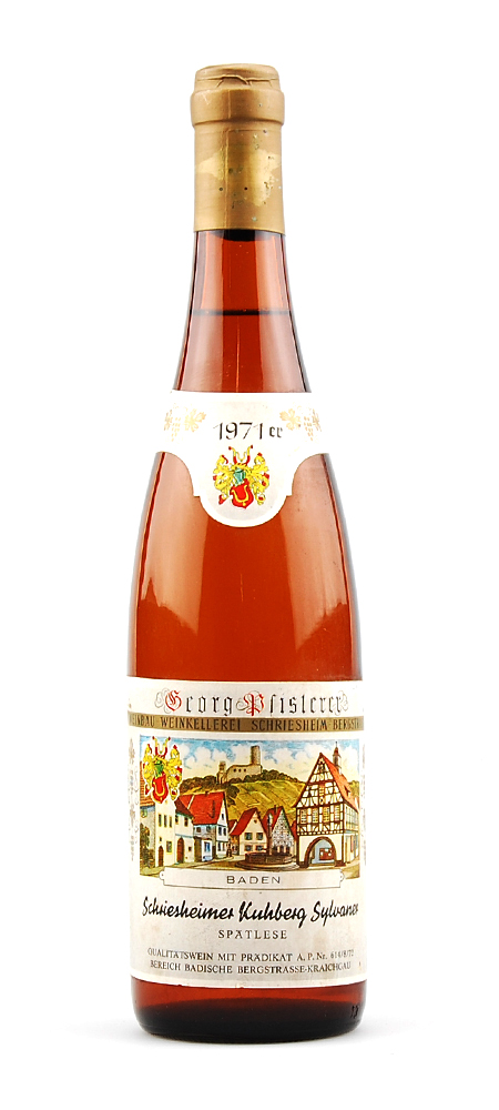 Wein 1971 Schriesheimer Kuhberg Sylvaner Spätlese