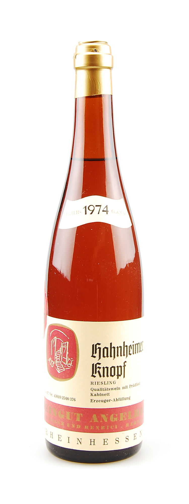 Wein 1974 Hahnheimer Knopf Riesling Kabinett
