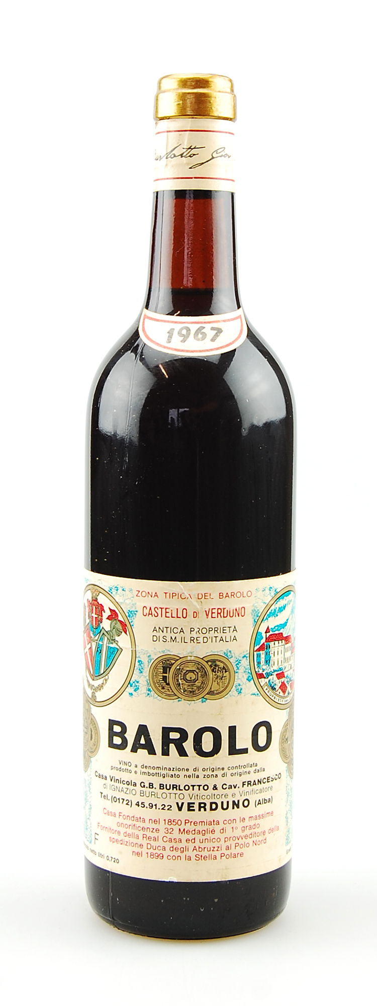 Wein 1967 Barolo Burlotto Castello di Verduno