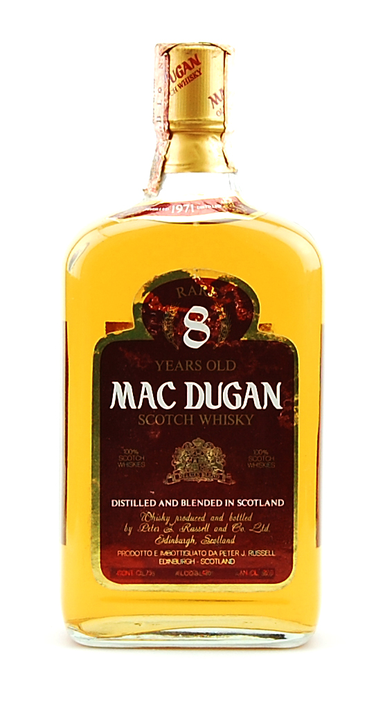 Whisky 1971 Mac Dugan Rare 8 Years Blended Scotch