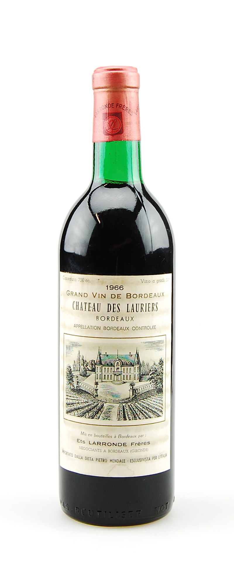 Wein 1966 Chateau des Lauriers Appelation Bordeaux