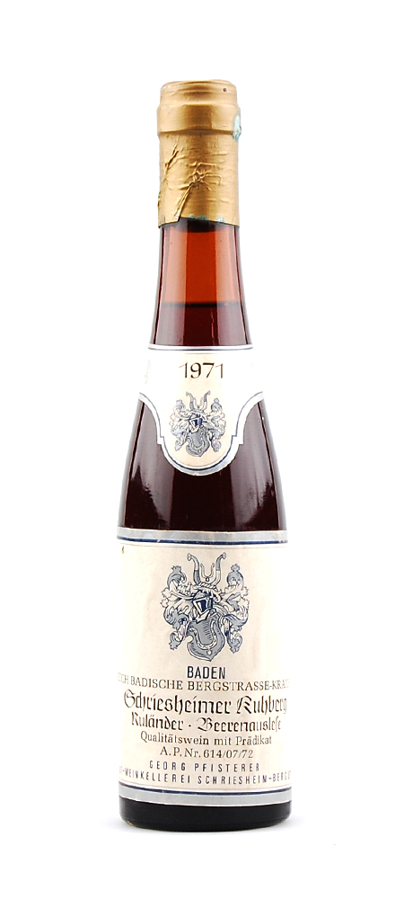 Wein 1971 Schriesheimer Kuhberg Beerenauslese