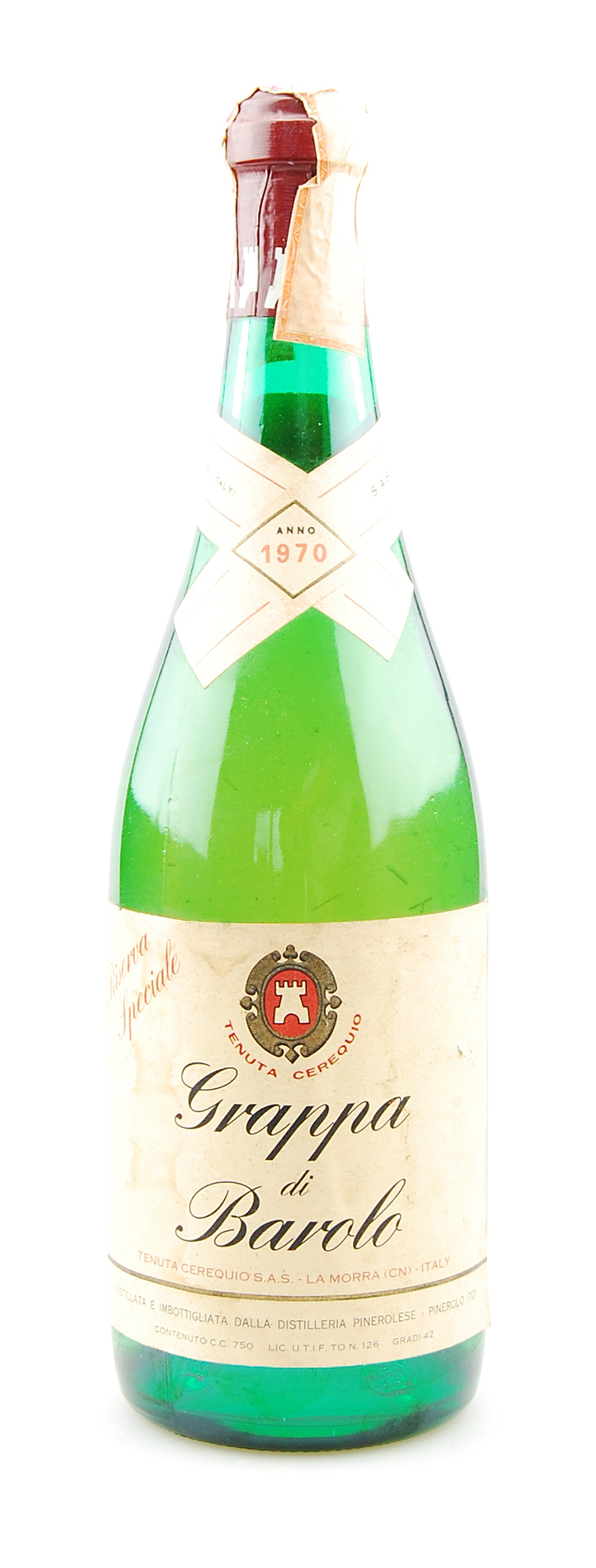 Grappa 1970 di Barolo Riserva Speciale Tenuta Cerequio