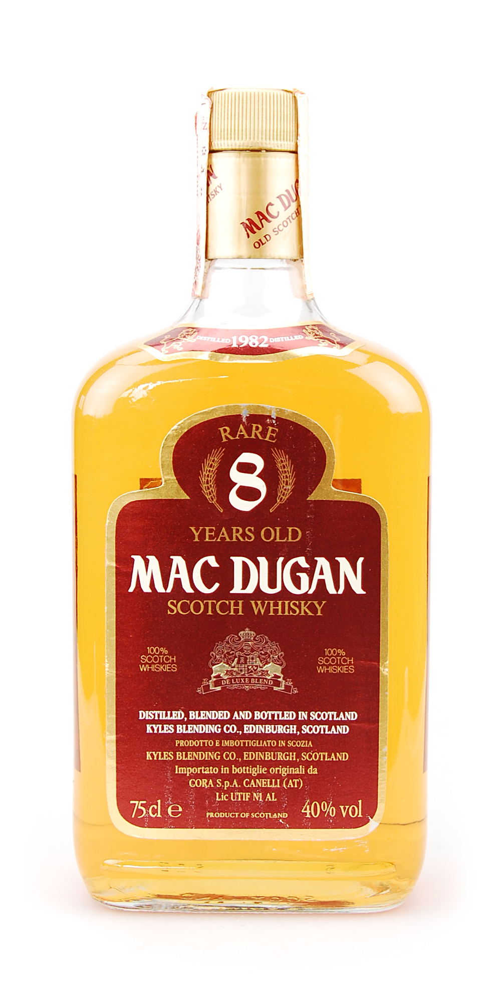 Whisky 1982 Mac Dugan Rare 8 Years Blended Scotch