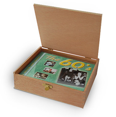 CD 1965 Musik Hits in Holzkiste mit edler Banderole