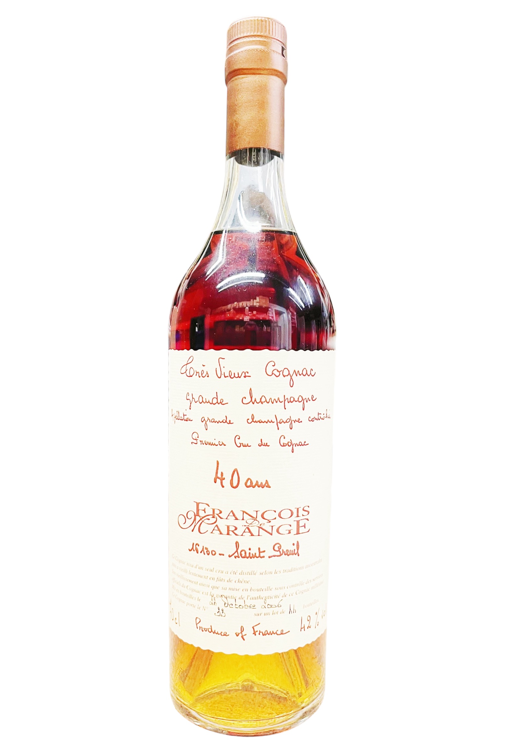 Cognac Marange Tres Vieux 40 Jahre Grande Champagne