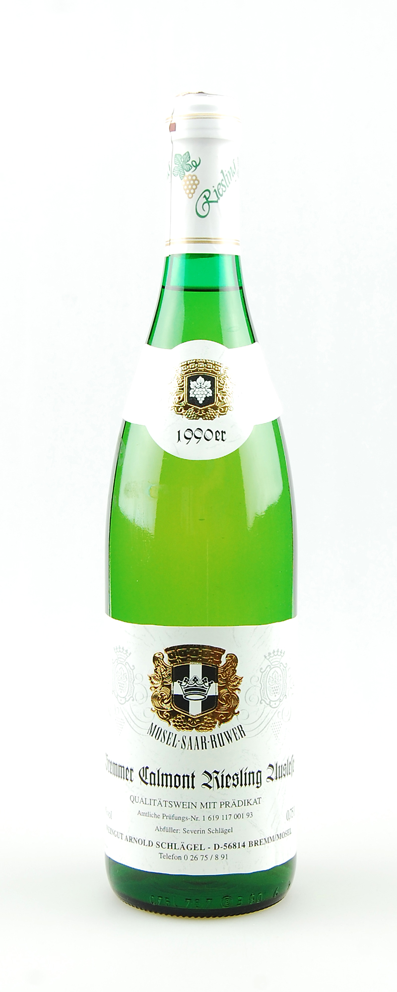 Wein 1990 Bremmer Calmont Riesling Auslese