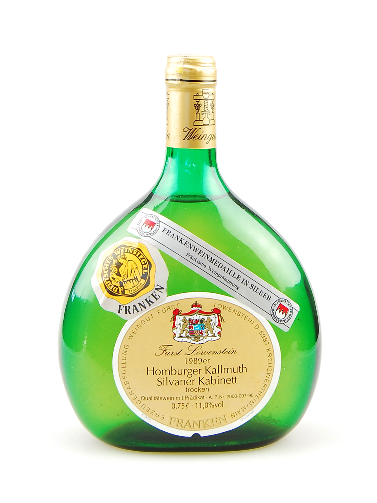 Wein 1989 Homburger Kallmuth Silvaner Kabinett trocken