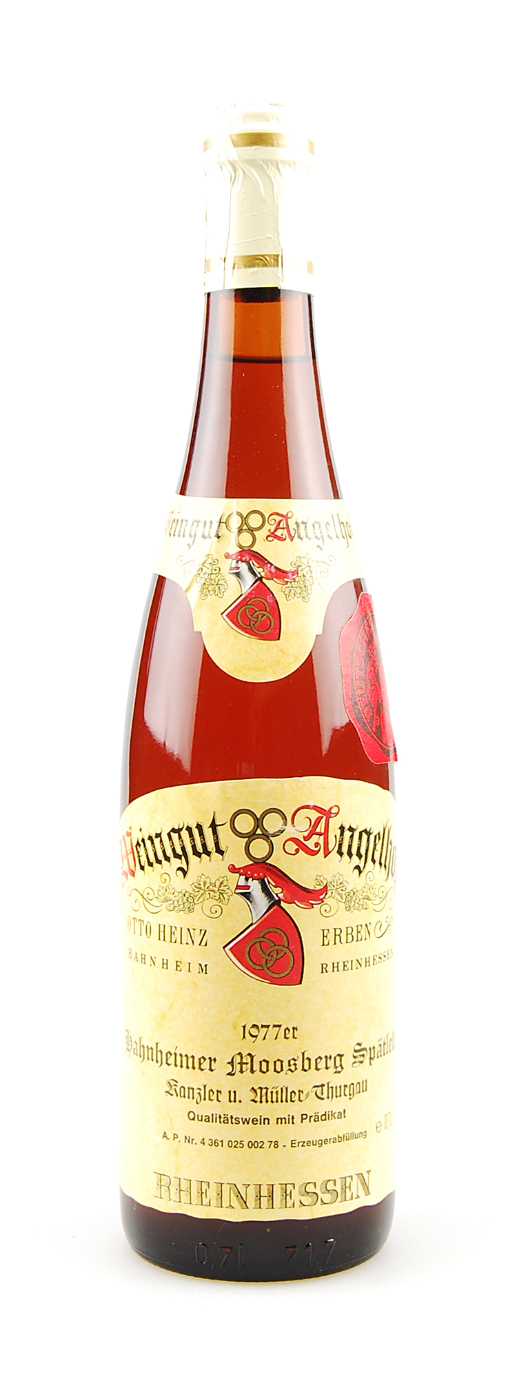 Wein 1977 Hahnheimer Moosberg Spätlese