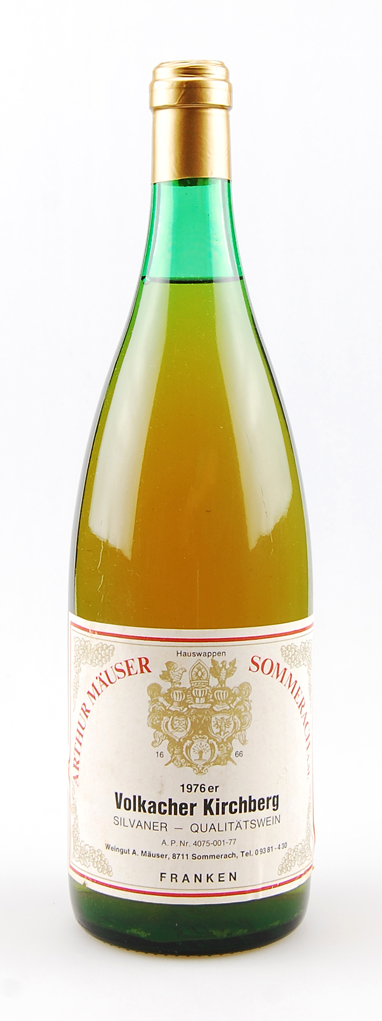 Wein 1976 Volkacher Kirchberg Silvaner