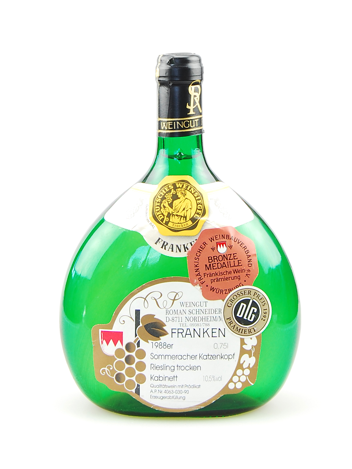 Wein 1988 Sommeracher Katzenkopf Riesling trocken