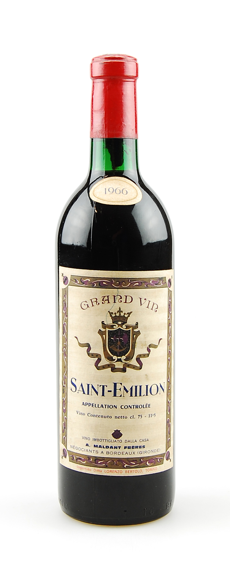 Wein 1966 Grand Vin Saint-Emilion Appelation Controlee