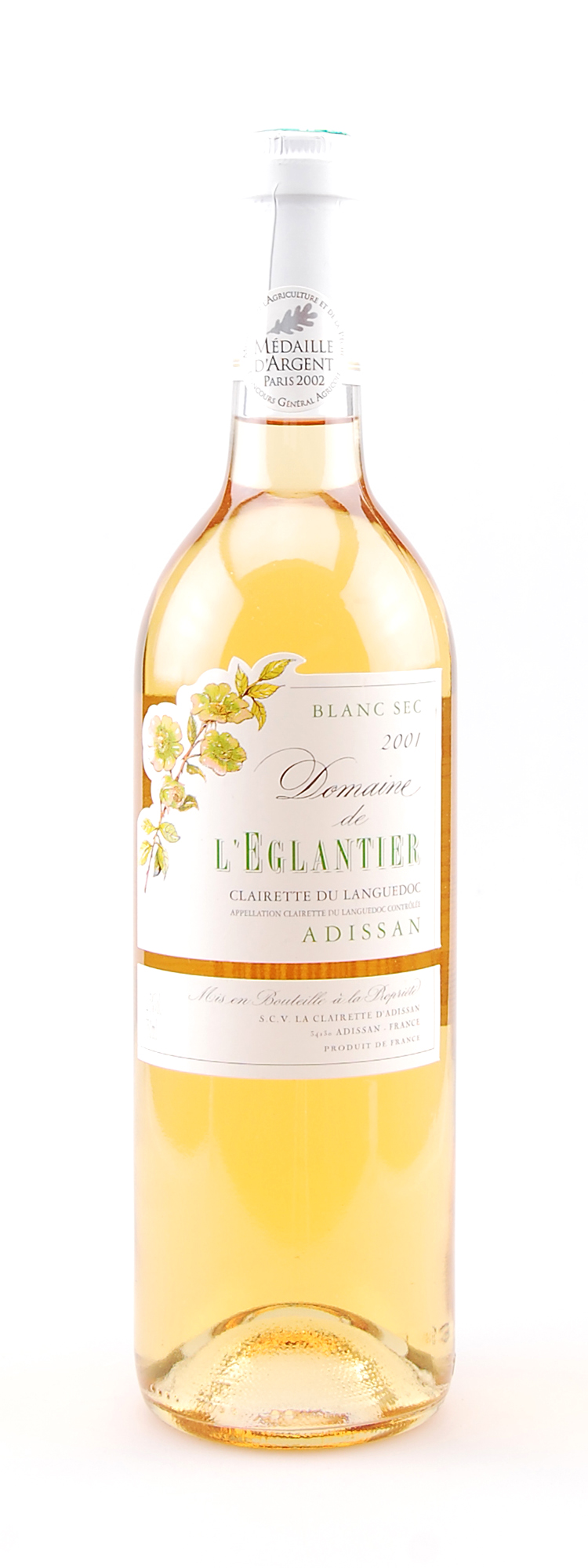 Wein 2001 Clairette du Languedoc Eglantier Adissan