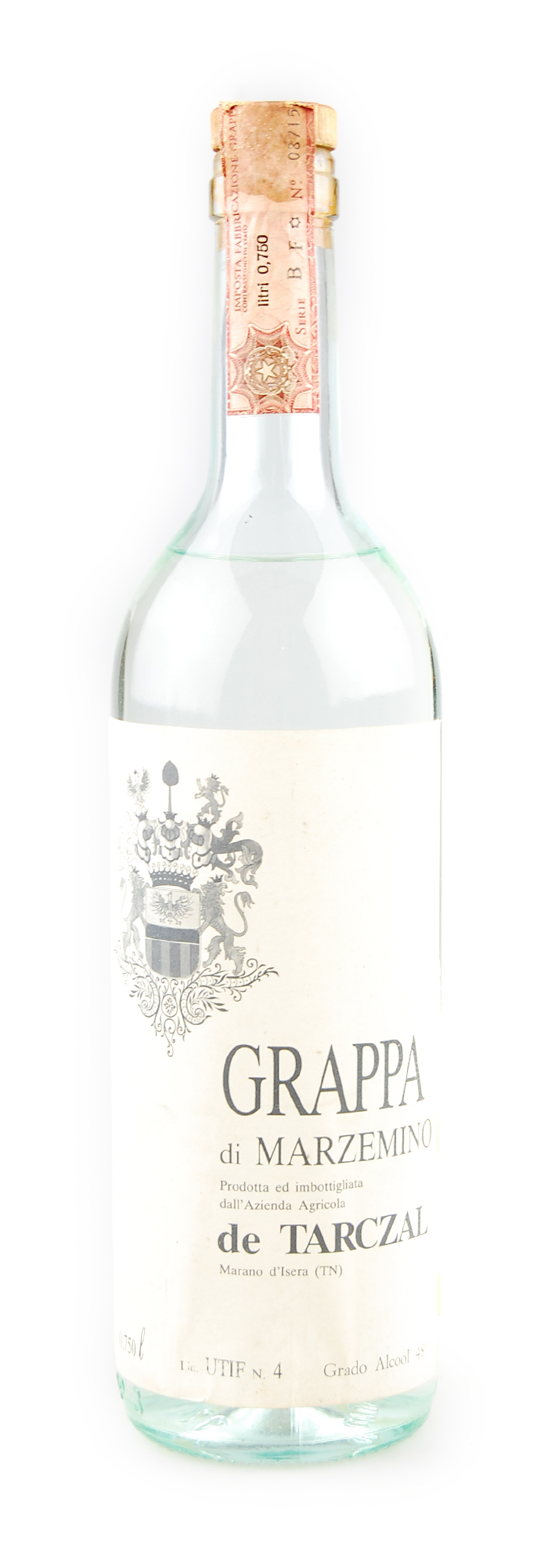 Grappa 1981 di Marzemino de Tarczal