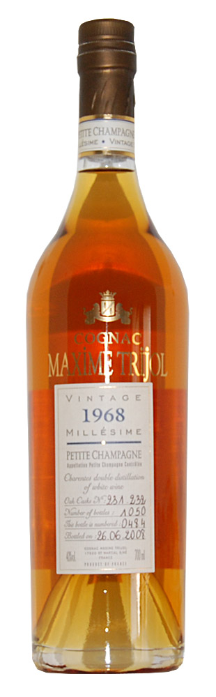 Cognac 1968 Maxime Trijol Petite Champagne